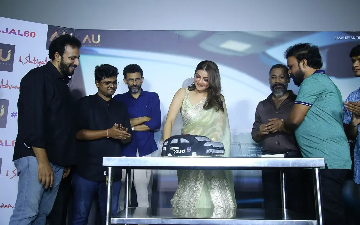 Indian Actress Kajal Aggarwal in Movie Teaser Launch